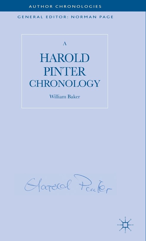Front cover_A Harold Pinter Chronology