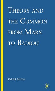 Couverture_Theory And The Common From Marx To Badiou
