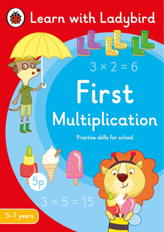 Front cover_First Multiplication: A Learn With Ladybird Activity Book 5-7 Years