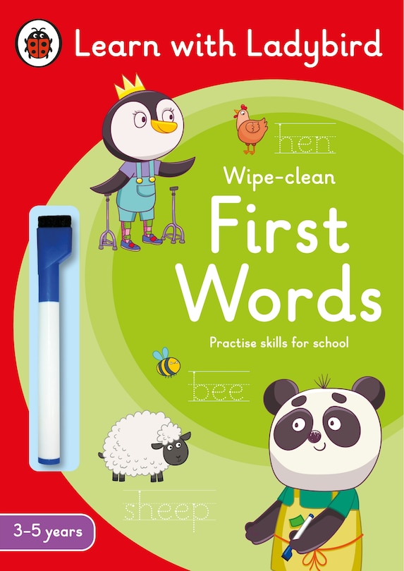 Couverture_First Words: A Learn With Ladybird Wipe-clean Activity Book 3-5 Years