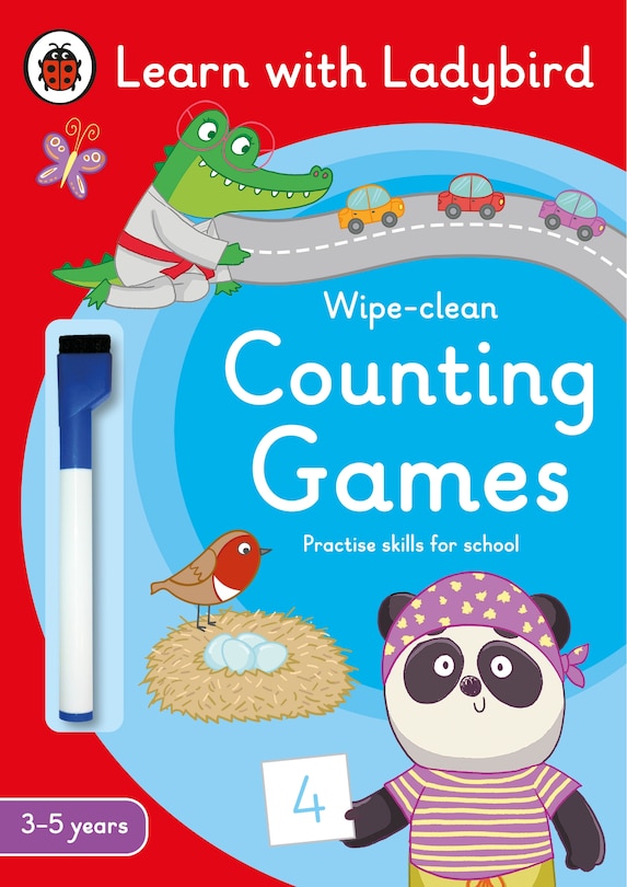 Front cover_Counting Games: A Learn with Ladybird Wipe-clean Activity Book (3-5 years)