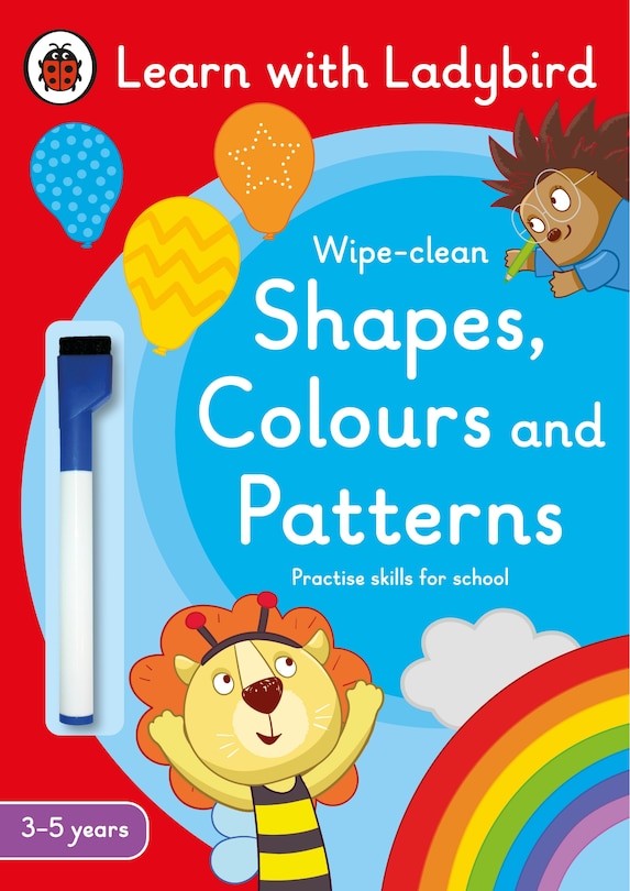 Front cover_Shapes, Colours and Patterns: A Learn with Ladybird Wipe-clean Activity Book (3-5 years)