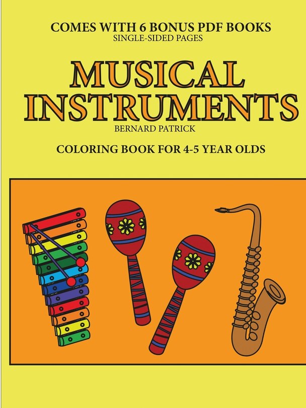 Front cover_Coloring Book for 4-5 Year Olds (Musical Instruments)