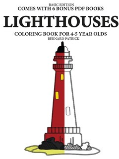 Front cover_Simple Coloring Books for 4-5 Year Olds (Lighthouses)