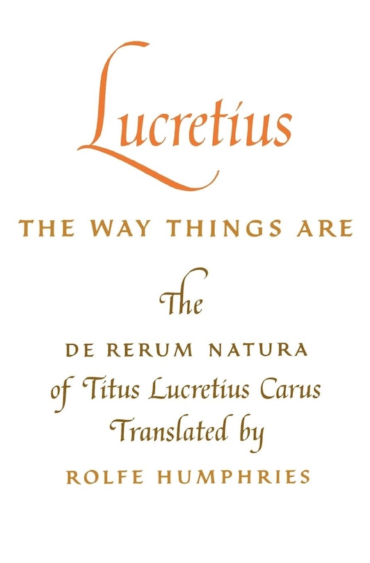 Front cover_Lucretius: The Way Things Are