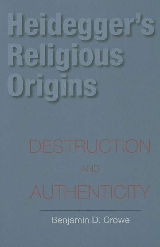 Front cover_Heidegger's Religious Origins