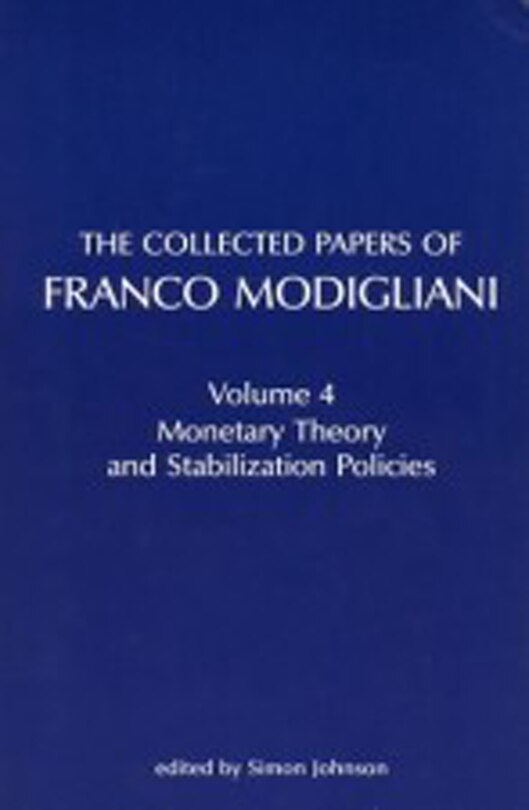 Front cover_The Collected Papers of Franco Modigliani, Volume 1