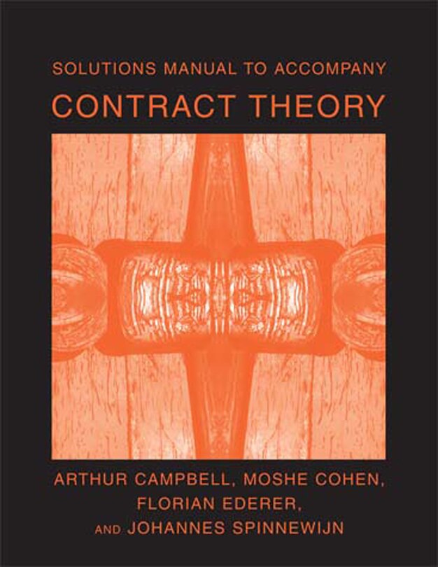 Couverture_Solutions Manual to Accompany Contract Theory