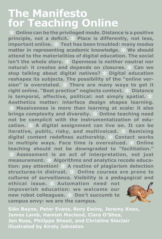 Front cover_The Manifesto For Teaching Online