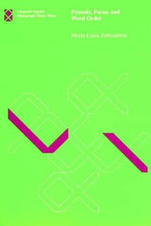 Couverture_Prosody, Focus, and Word Order