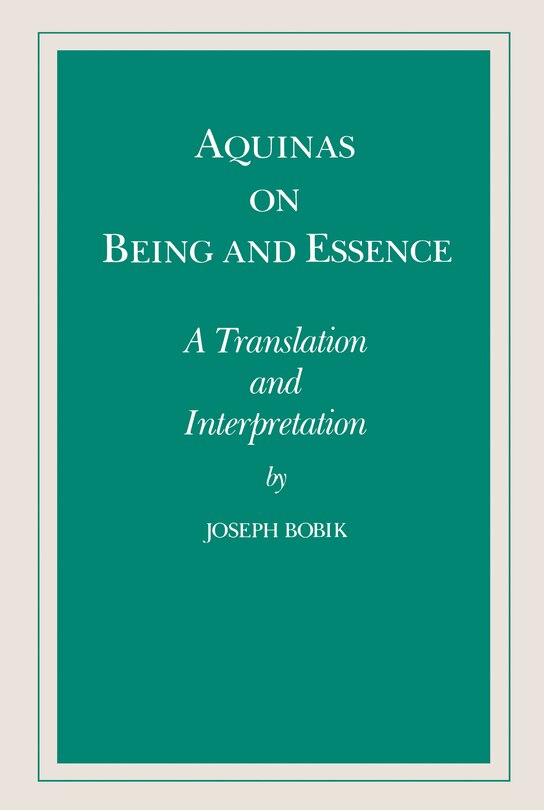 Front cover_Aquinas On Being And Essence