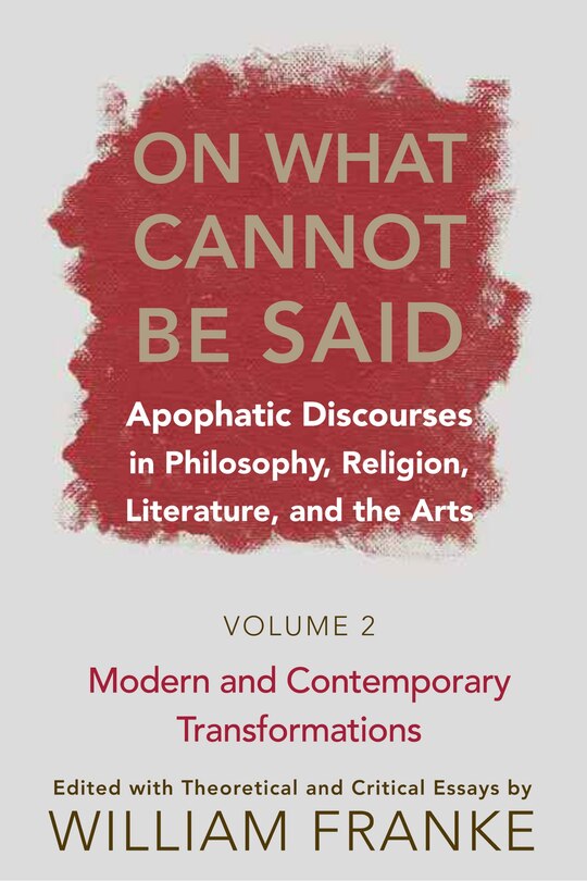 Front cover_On What Cannot Be Said