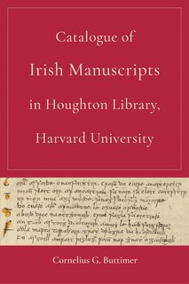 Couverture_Catalogue Of Irish Manuscripts In Houghton Library, Harvard University