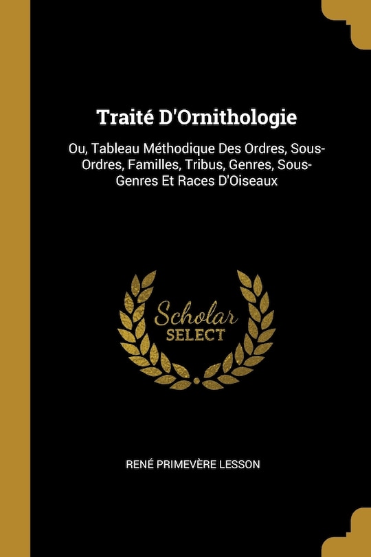 Front cover_Traité D'Ornithologie