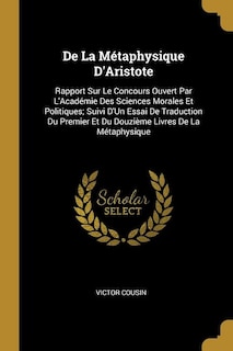 Couverture_De La Métaphysique D'Aristote