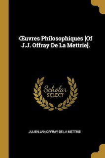 Front cover_OEuvres Philosophiques [Of J.J. Offray De La Mettrie].