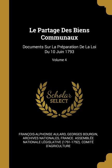 Couverture_Le Partage Des Biens Communaux