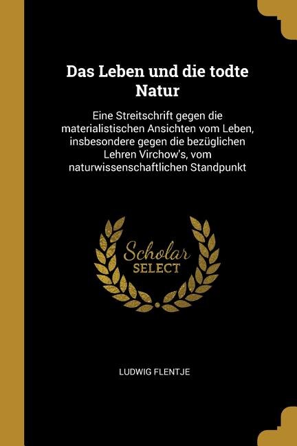 Couverture_Das Leben und die todte Natur