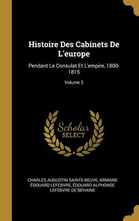 Couverture_Histoire Des Cabinets De L'europe