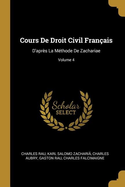Couverture_Cours De Droit Civil Français