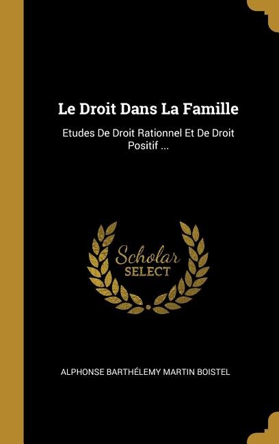 Front cover_Le Droit Dans La Famille