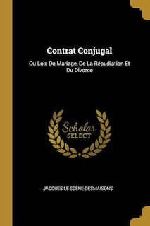 Front cover_Contrat Conjugal