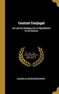 Front cover_Contrat Conjugal