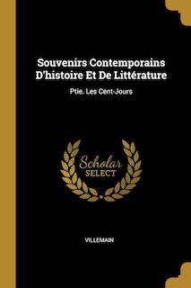 Front cover_Souvenirs Contemporains D'histoire Et De Littérature