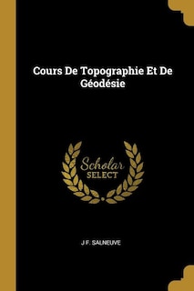Couverture_Cours De Topographie Et De Géodésie