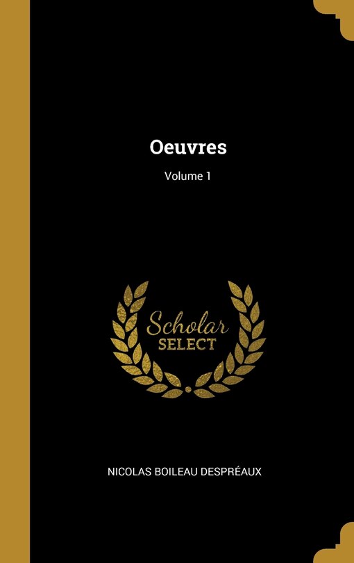 Couverture_Oeuvres; Volume 1