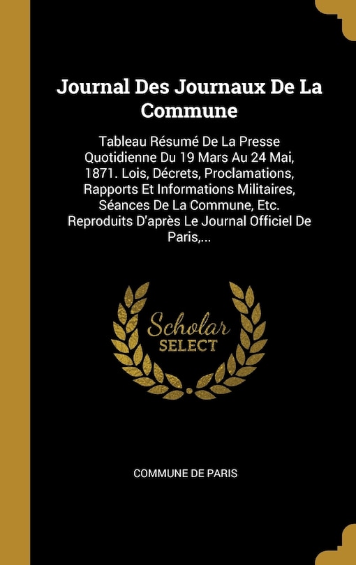 Front cover_Journal Des Journaux De La Commune