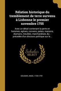 Front cover_Rélation historique du tremblement de terre survenu à Lisbonne le premier novembre 1755