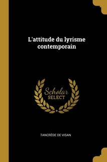 Front cover_L'attitude du lyrisme contemporain