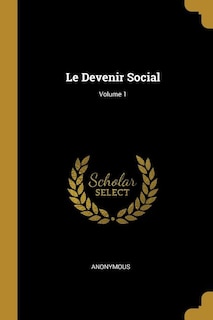Front cover_Le Devenir Social; Volume 1