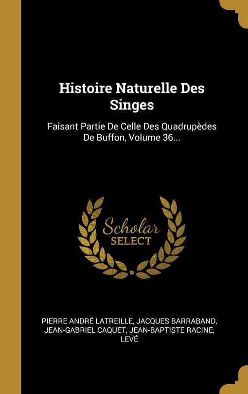 Front cover_Histoire Naturelle Des Singes
