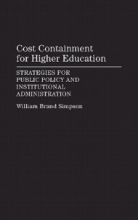 Couverture_Cost Containment for Higher Education