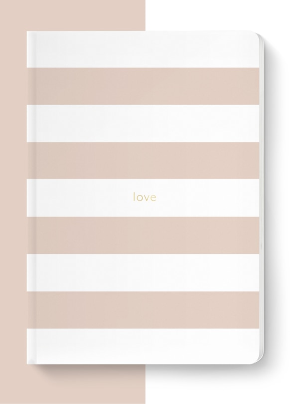 Front cover_Spirit Stationery Striped A5 Notebook