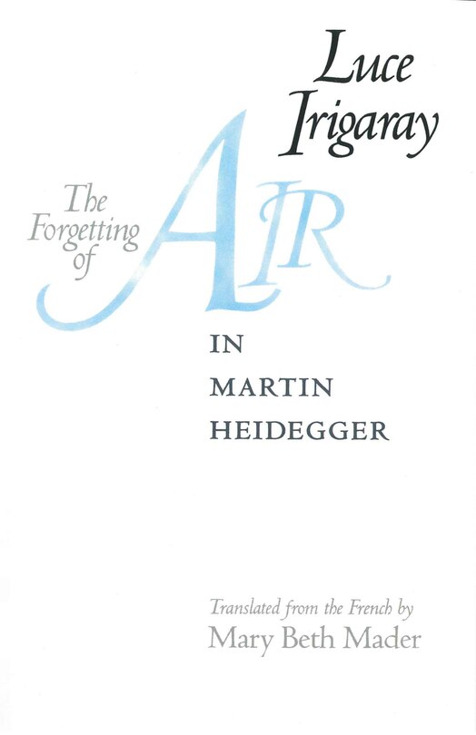 Couverture_The Forgetting of Air in Martin Heidegger