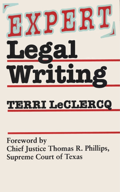 Front cover_Expert Legal Writing