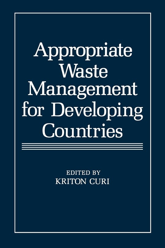 Front cover_Appropriate Waste Management for Developing Countries