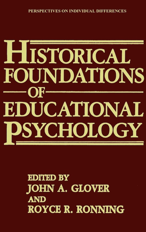 Couverture_Historical Foundations of Educational Psychology