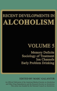 Front cover_Recent Developments in Alcoholism