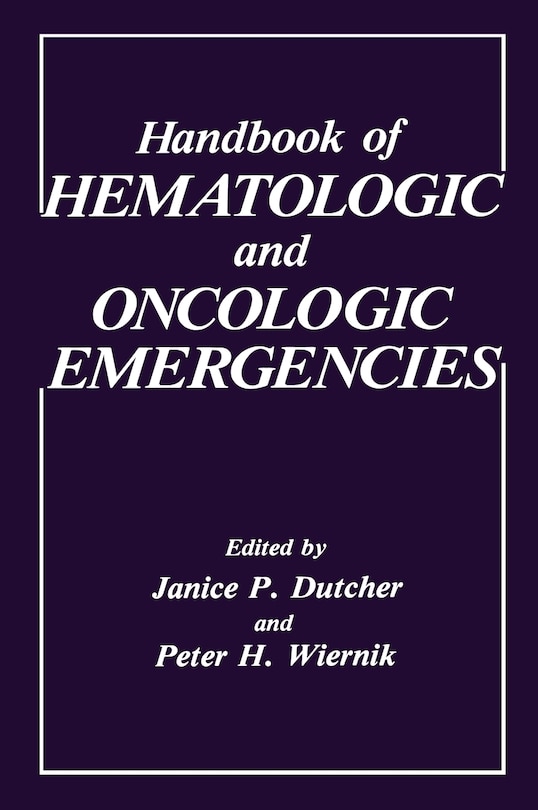 Couverture_Handbook of Hematologic and Oncologic Emergencies