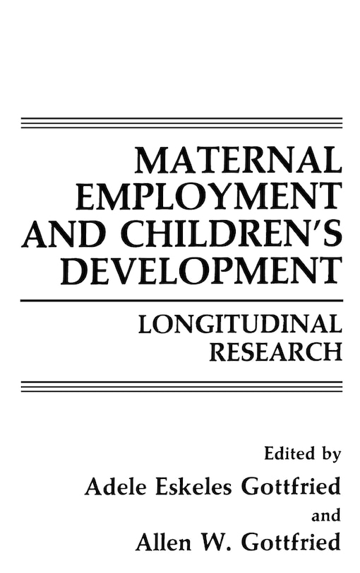 Couverture_Maternal Employment and Children's Development