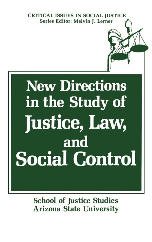 Couverture_New Directions in the Study of Justice, Law, and Social Control