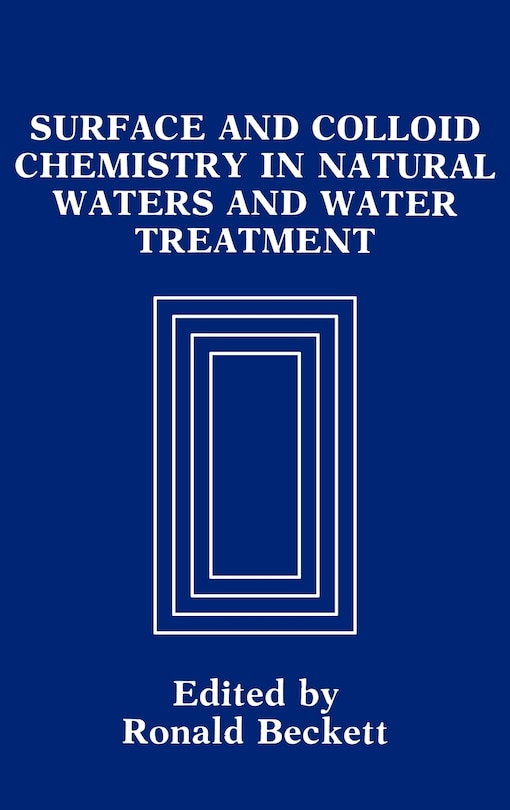 Front cover_Surface and Colloid Chemistry in Natural Waters and Water Treatment