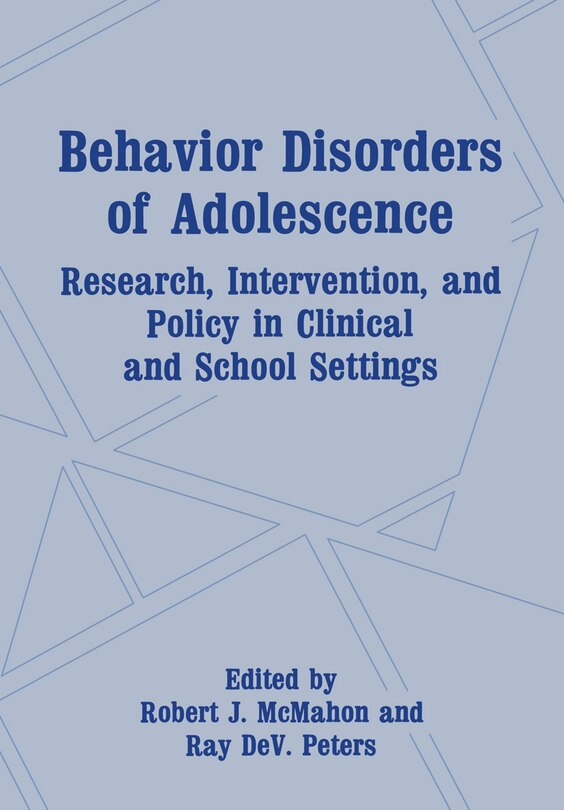 Front cover_Behavior Disorders of Adolescence