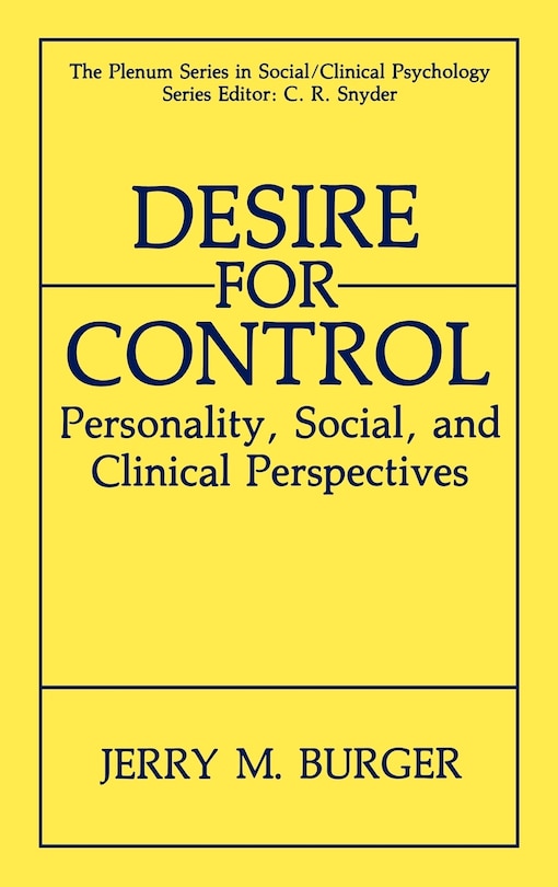 Front cover_Desire For Control