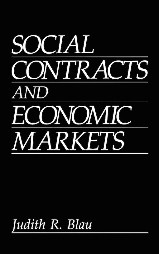 Front cover_Social Contracts and Economic Markets