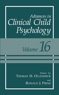 Couverture_Advances in Clinical Child Psychology